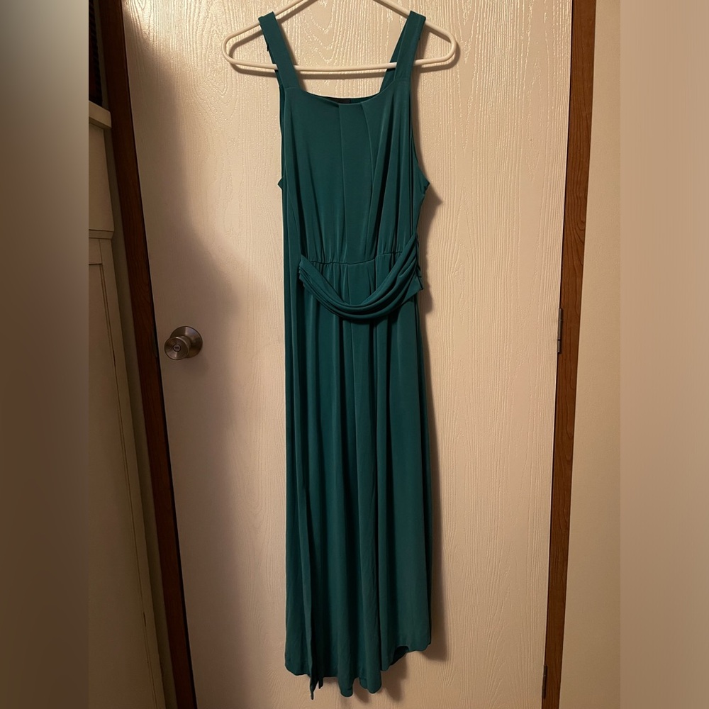 Anthropologie Maeve Teal Azores Halter Sleeveless Midi Dress Size Medium - Picture 2 of 10